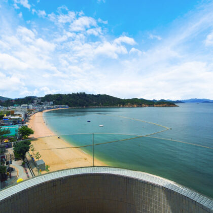 View of Cheung Chau Island and beach from Warwick Hotel Cheung Chau