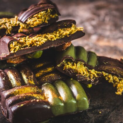 Dubai Chocolate with kataifi pistachio filling