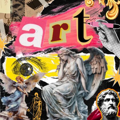 Collage of Hong Kong Art Month happenings.