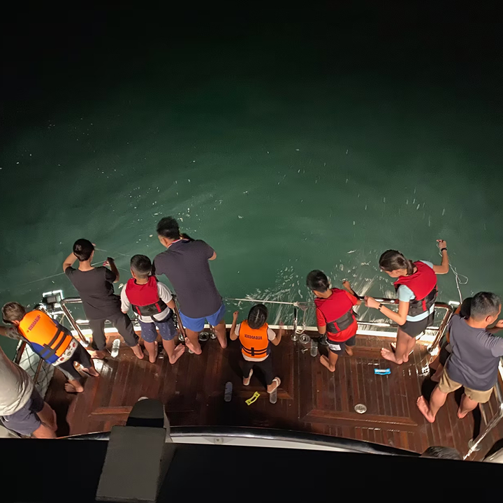 unusual things to do in hong kong at night: squid fishing in the evening